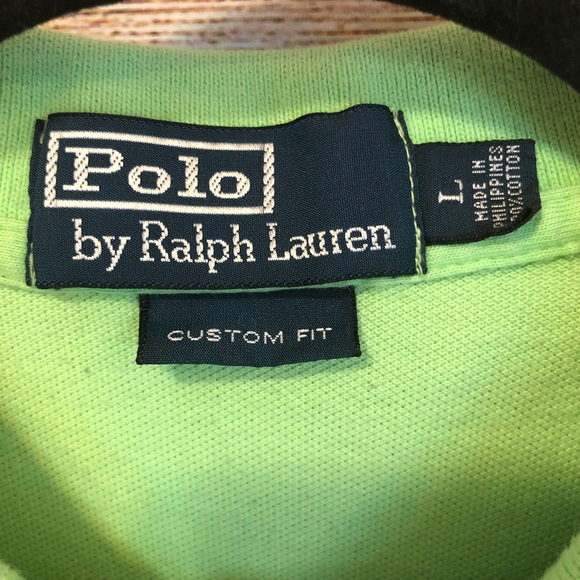 Ralph Lauren Custom Fit Polo - fantastic Lime Green color - modern yet timeless - Picture 6 of 6